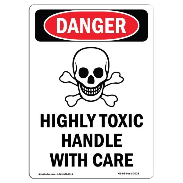 Safety Sign, OSHA Danger, 18